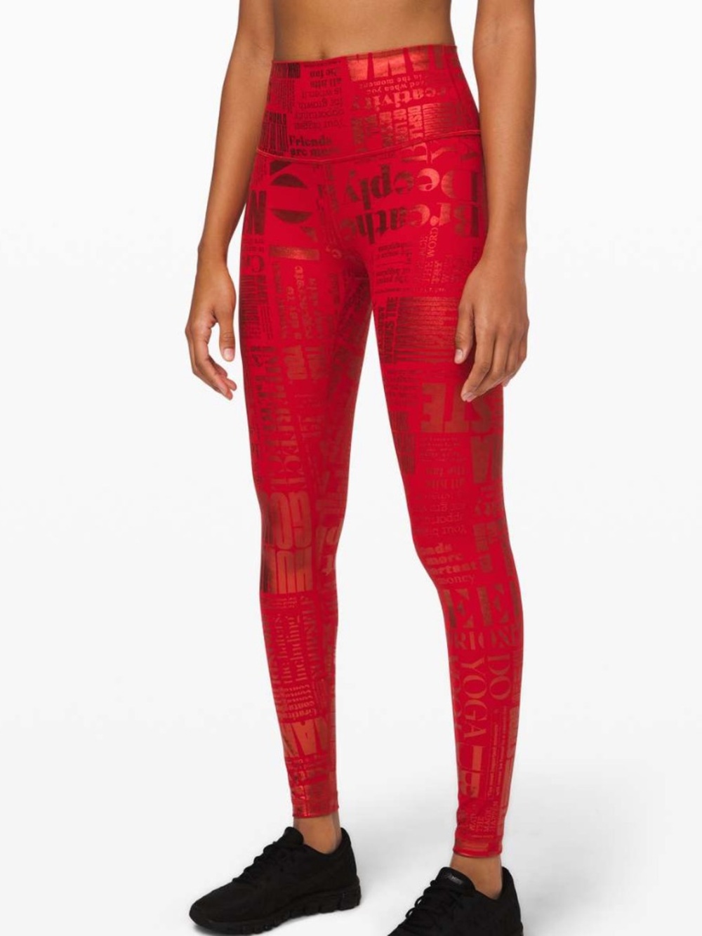 Lululemon Wunder Under High-Rise Tight 28 Full-On Luxtreme Manifesto Foil Red 10